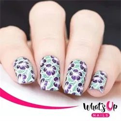 B037 Growing Beauty, stampingplade, Whats up Nails